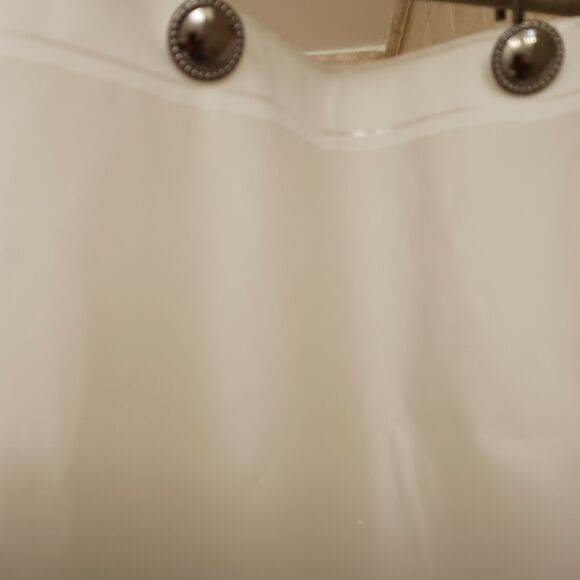 10 Shower Curtain Hooks LUXE Decor Button Style Polished Gunmetal Dark PRETTY! - Picture 13 of 14